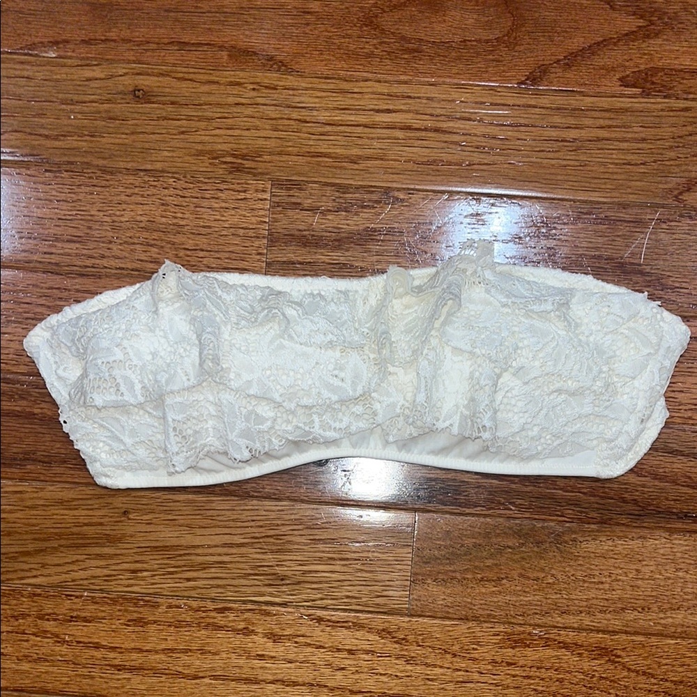 Victoria's Secret White Crocheted Swim Bandeau